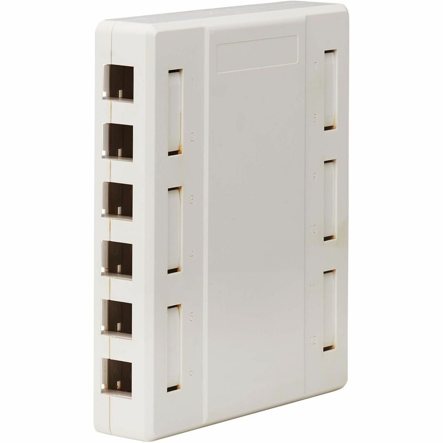 Eaton Tripp Lite Series Surface-Mount Box for Keystone Jacks - 12 Ports, White, TAA