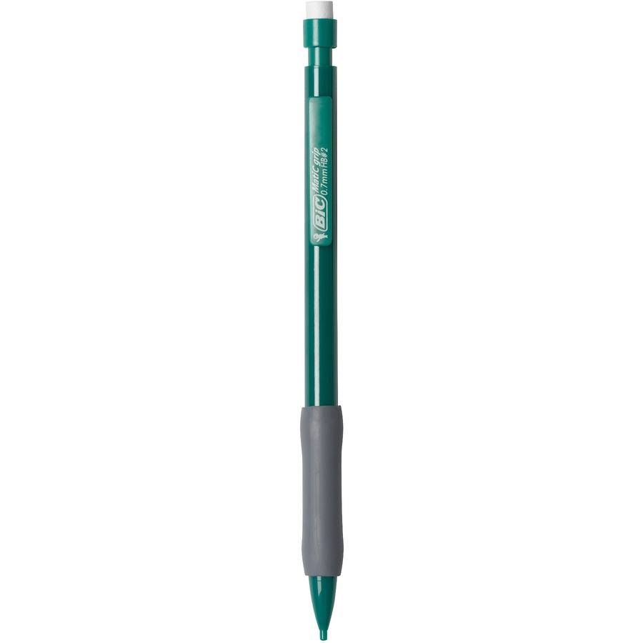 BIC Bicmatic Grip Mechanical Pencil - 0.7 mm Lead Diameter - Refillable - Assorted Barrel - 1 Dozen - Mechanical Pencils - BICMPG11BLK