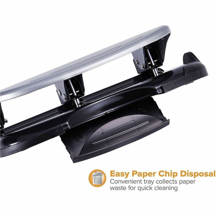 Bostitch EZ-Squeeze 3-Hole Punch - 3 Punch Head(s) - 40 Sheet - Metal