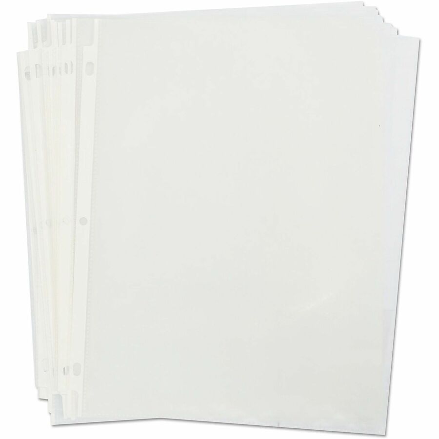 Universal Punched Ring Binder Sleeves - 2 x Sheet Capacity - For Letter 8 1/2" x 11" Sheet - 3 x Holes - Ring Binder - Top Loading - Clear - Polypropylene - 50/Pack - 1 Pack