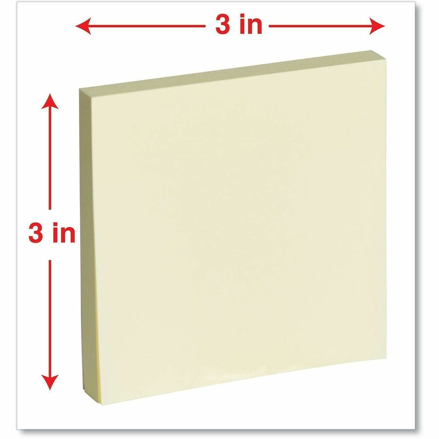 Universal Standard Self-Stick Pads - 1200 x Assorted Pastel - Square - 100 Sheets per Pad - Unruled - Assorted Pastel - Self-stick, Residue-free, Repositionable - 12 / Pack