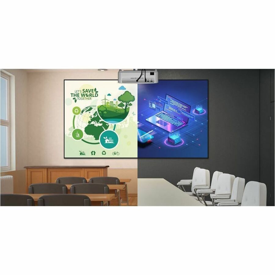 Optoma 3D DLP Projector - White - Front - 22,000:1 - 4000 lm - USB