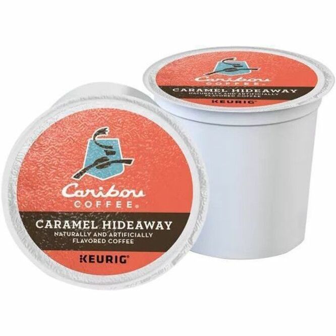 Picture of Caramel Hideaway K-Cup coffee, Caramel flavored, Medium roast, 24 K-Cups per box, Kosher, Rainforest Alliance, 24 EA/BX
