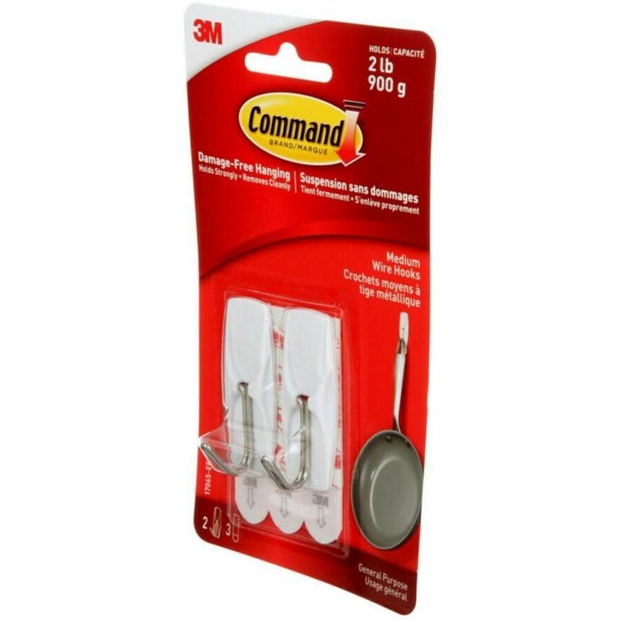 Command Hook - 2 Hooks - 2 Medium Hook - 907.2 g Capacity - 2.16