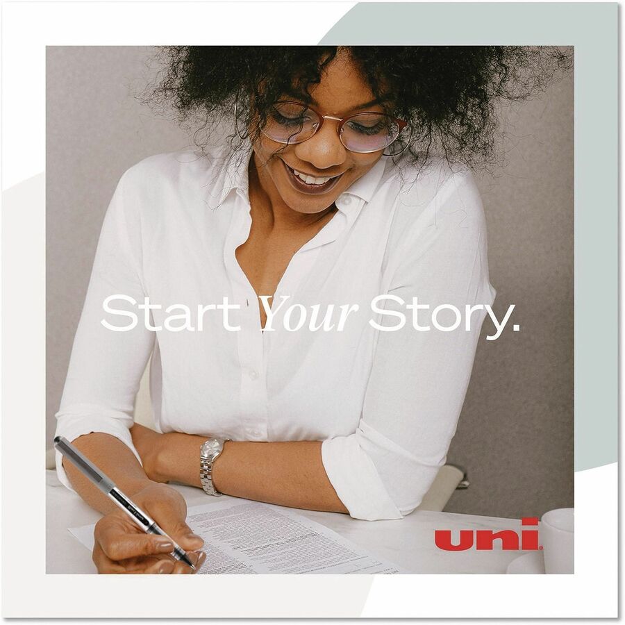 uni® Vision Rollerball Pen - 0.7 mm, Fine Pen Point - Passion Pink Ink - Liquid - Writing - 12 / Dozen