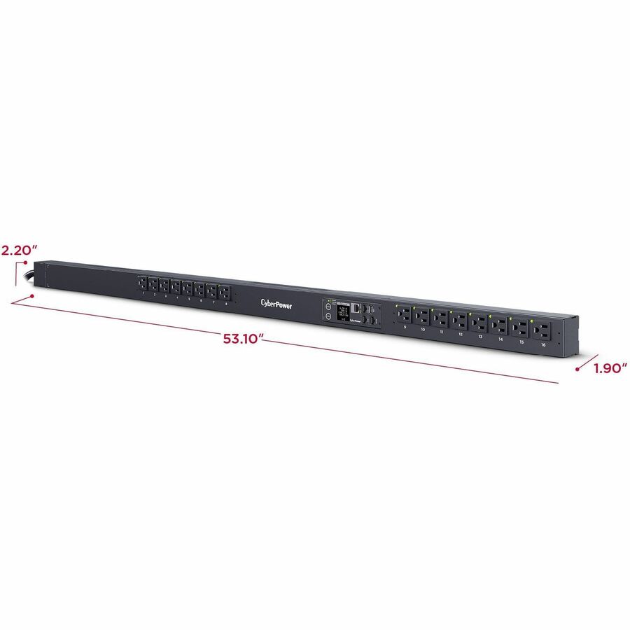 CyberPower PDU41116 Single Phase 100 - 120 VAC 15A Switched PDU