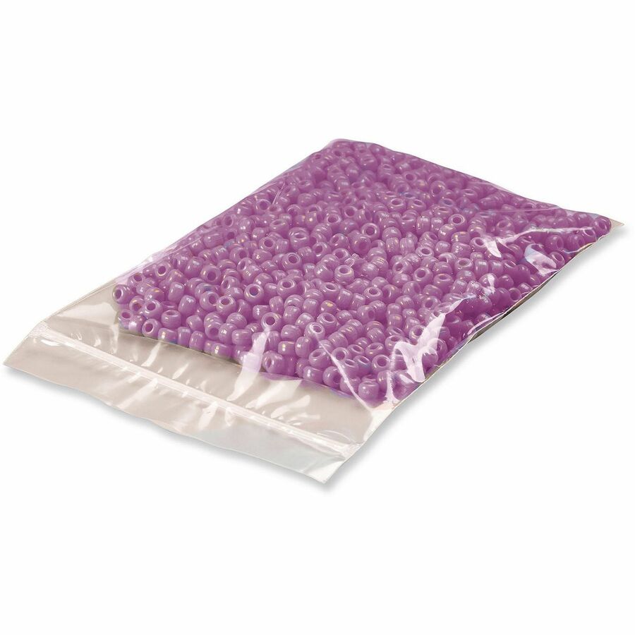 Universal Reclosable Poly Bags, Zipper-Style Closure, 2 mil, 4" x 6" , Clear, 1,000/Carton - 4" Width x 2 mil (51 Micron) Thickness - Zipper Closure - Clear - Polyethylene - Nut, Bolt, Small Parts, General Purpose - 1000 / Carton