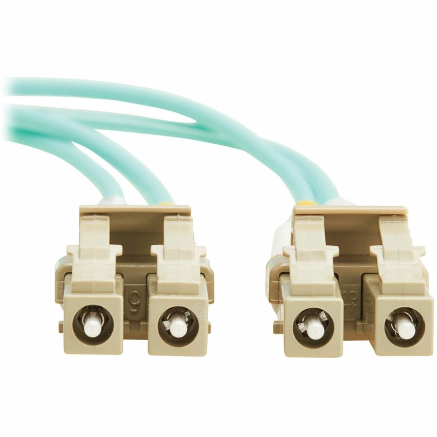Eaton Tripp Lite Series 10Gb/40Gb/100Gb Duplex Multimode 50/125 OM4 LSZH Fiber Patch Cable (LC/LC), Aqua, 3M (9.8 ft.), TAA