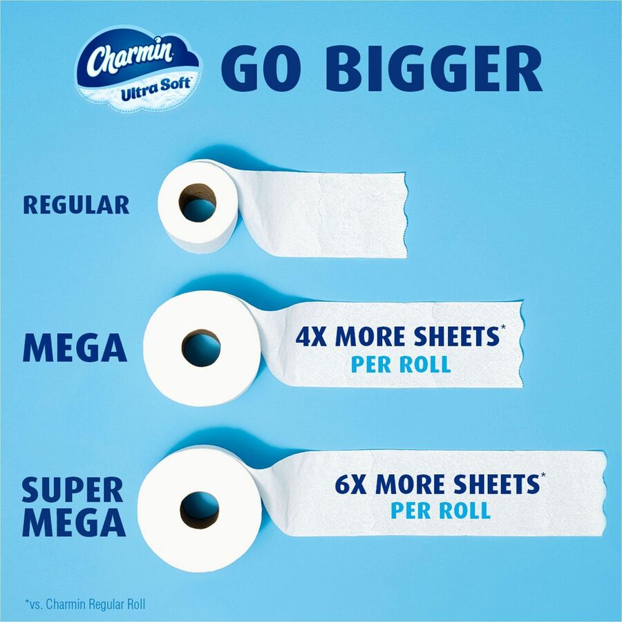 Charmin Ultra Soft Bath Tissue - 2 Ply - 224 Sheets/Roll - White - 4 Rolls Per Pack - 8 / Carton