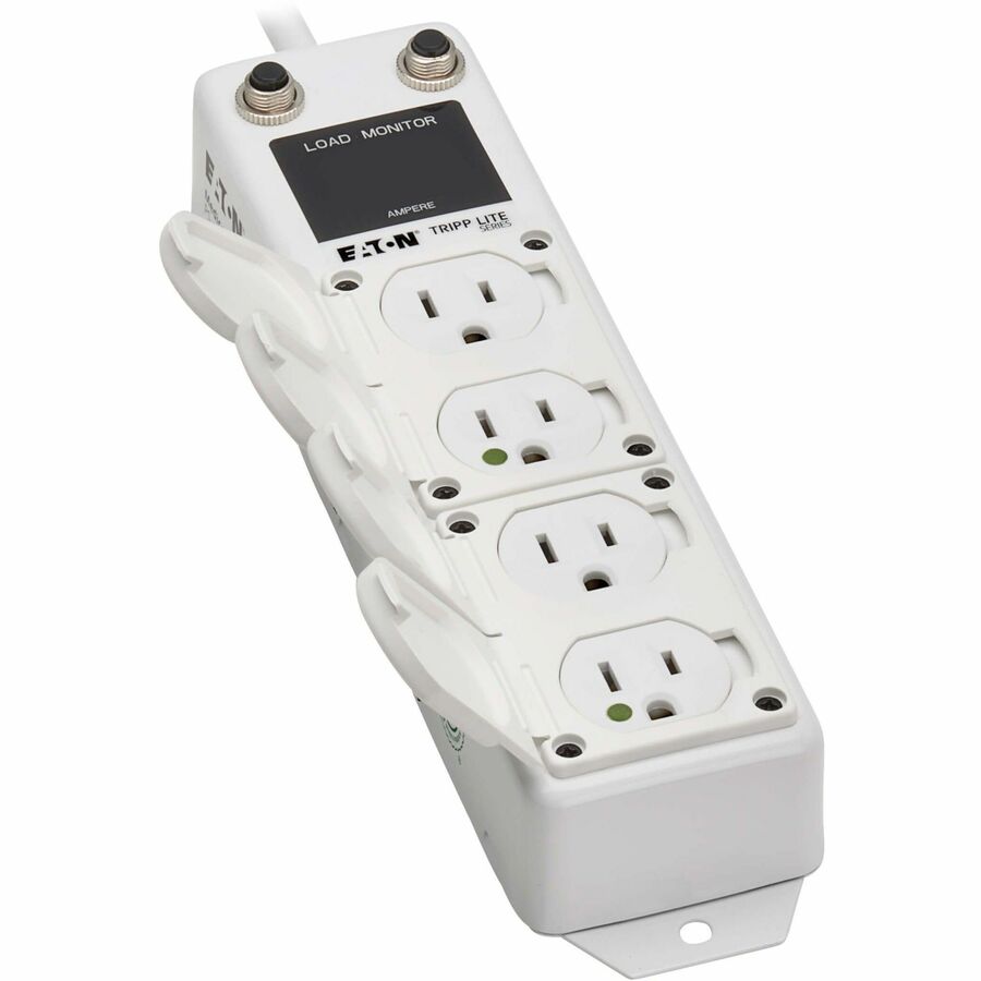 Eaton Tripp Lite Series Safe-IT UL 1363A Medical-Grade Power Strip for Patient Care Vicinities, 4 Hospital-Grade Outlets, Load Monitor, Safety Covers, Antimicrobial, 15 ft. (4.6 m) Cord