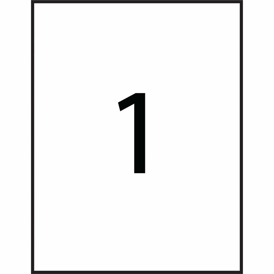 Rectangle Waterproof Labels TrueBlock&reg; 11" x 8-1/2" , Permanent Adhesive, for Laser Printers