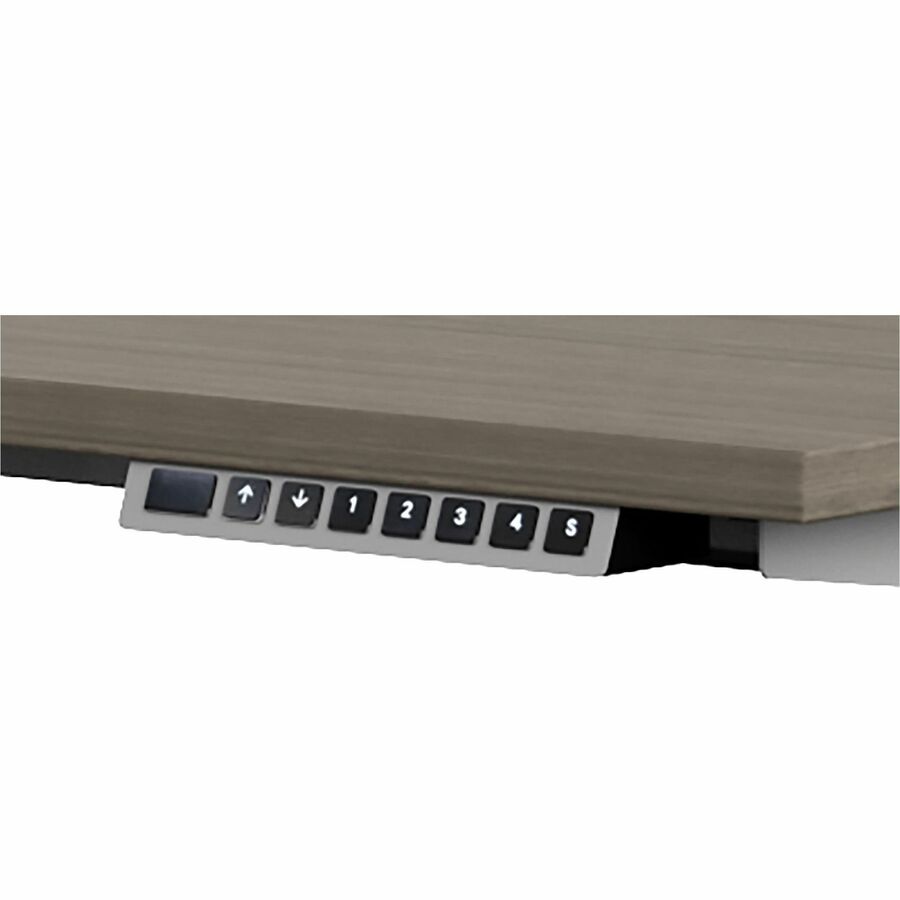 Newland Table à hauteur r&eacute;glable, 3 stades, 60 po x 30 po, acajou absolu/tungst&egrave;ne