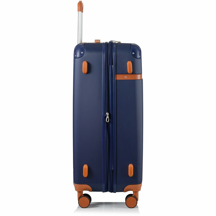Navy 2-piece travel luggage set with carry-on and large check-in bag for modern trips — alternate view 2