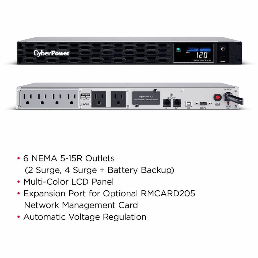CyberPower CP1500PFCRM1U PFC Sinewave UPS Systems