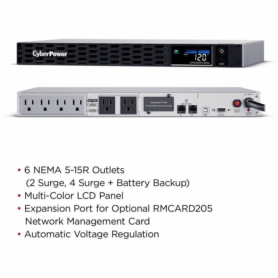 CyberPower CP1000PFCRM1U PFC Sinewave UPS Systems