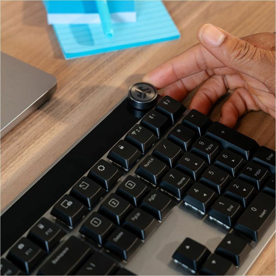JLab Audio EPIC Mechanical Wireless Keyboard full-size, backlit keys, black — alternate view 2