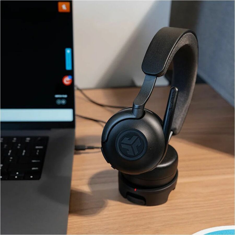 Black JLab Audio EPIC Work wireless headset for professional calls and meetings — alternate view 2