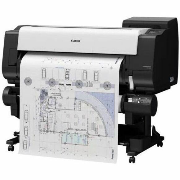 Canon TX-3200 36-inch large-format printer with basket for CAD drawings and technical output — alternate view 2
