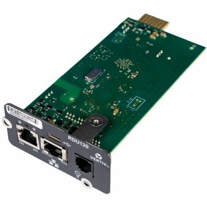 Vertiv Liebert IntelliSlot RDU120 - Network Card, Remote Monitoring Adapter, RS-485, USB Port, UL2900-1 cybersecurity certified, 1Gb Ethernet (RDU120)