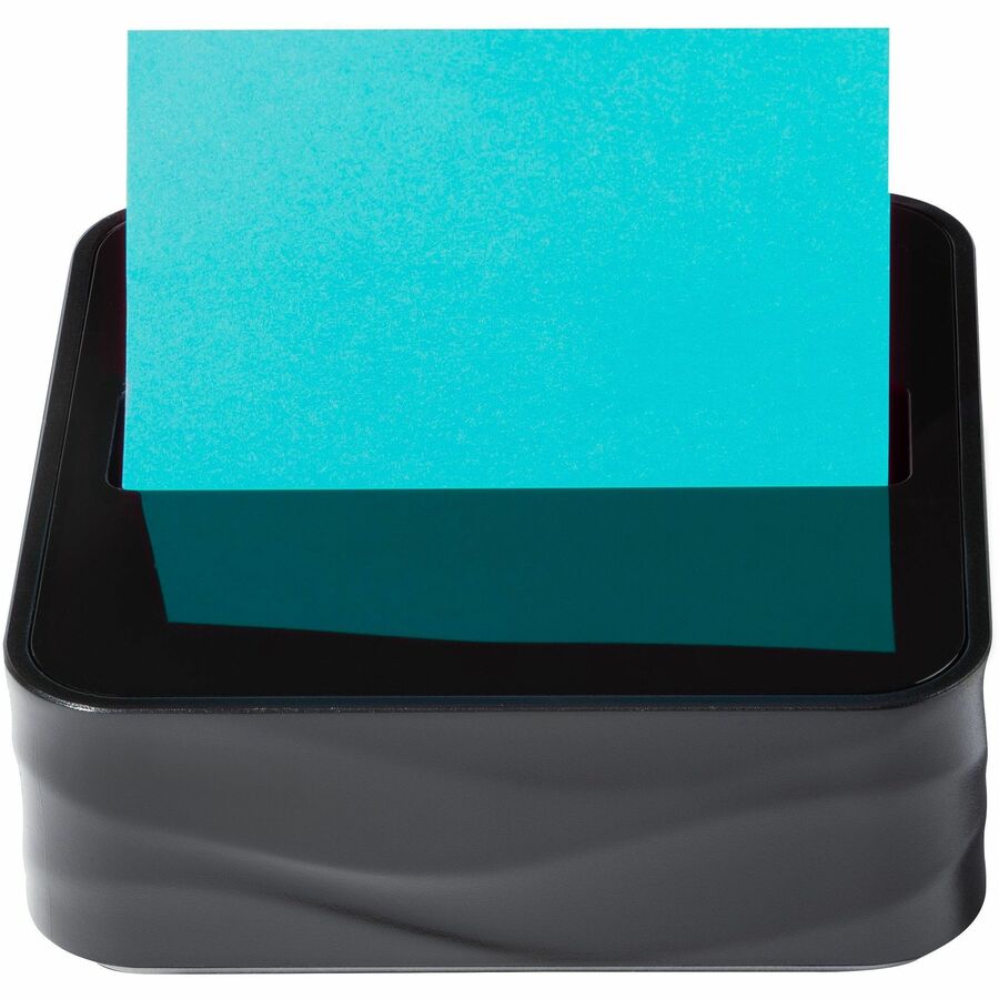 Post-it&reg; - Distributeur de notes adh&eacute;sives 3 po x 3 po, motif ondul&eacute; - Noir