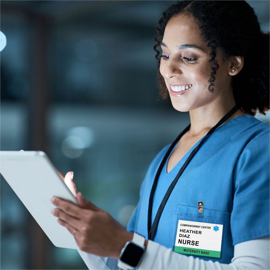 Avery&reg; Translucent Colour Bar Vinyl Name Tag Holders