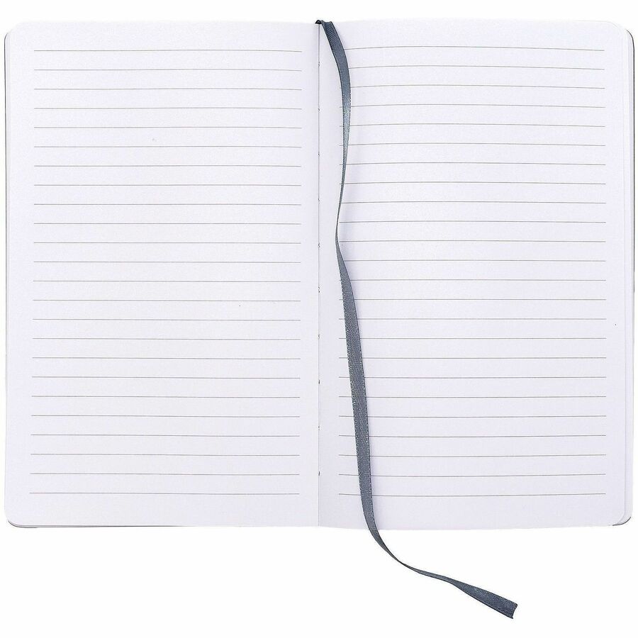 Pukka Pads Notebook - 1 Subject(s) - 96 Sheets - 192 Pages - Ruled Margin - 80 g/m² Grammage - A5 - 8 1/4" x 11" Sheet Size x 0.5" Width x 5.2" Length - Taupe Vegan Leather, Gold, Beige Cover - Elastic Closure, Ghost Resistant, Bleed Resistant, Acid-