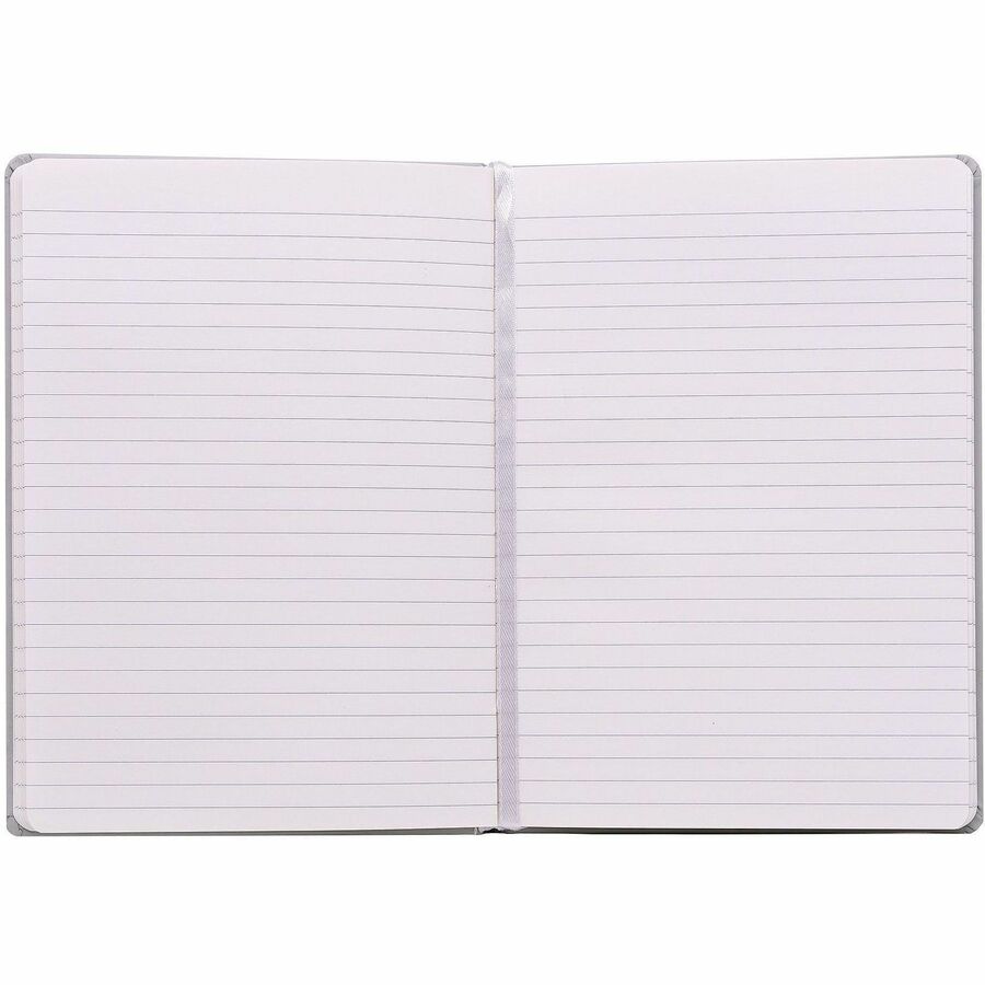 Pukka Pads Signature Notebook - 1 Subject(s) - 96 Sheets - 192 Pages - Casebound/Sewn - College Ruled Front Ruling - Ruled Margin - 80 g/m² Grammage - A5 - 5 7/64" x 8 1/5" Sheet Size - Cream Paper - Oatmeal Vegan Leather Cover - Soft Cover, Note Sec