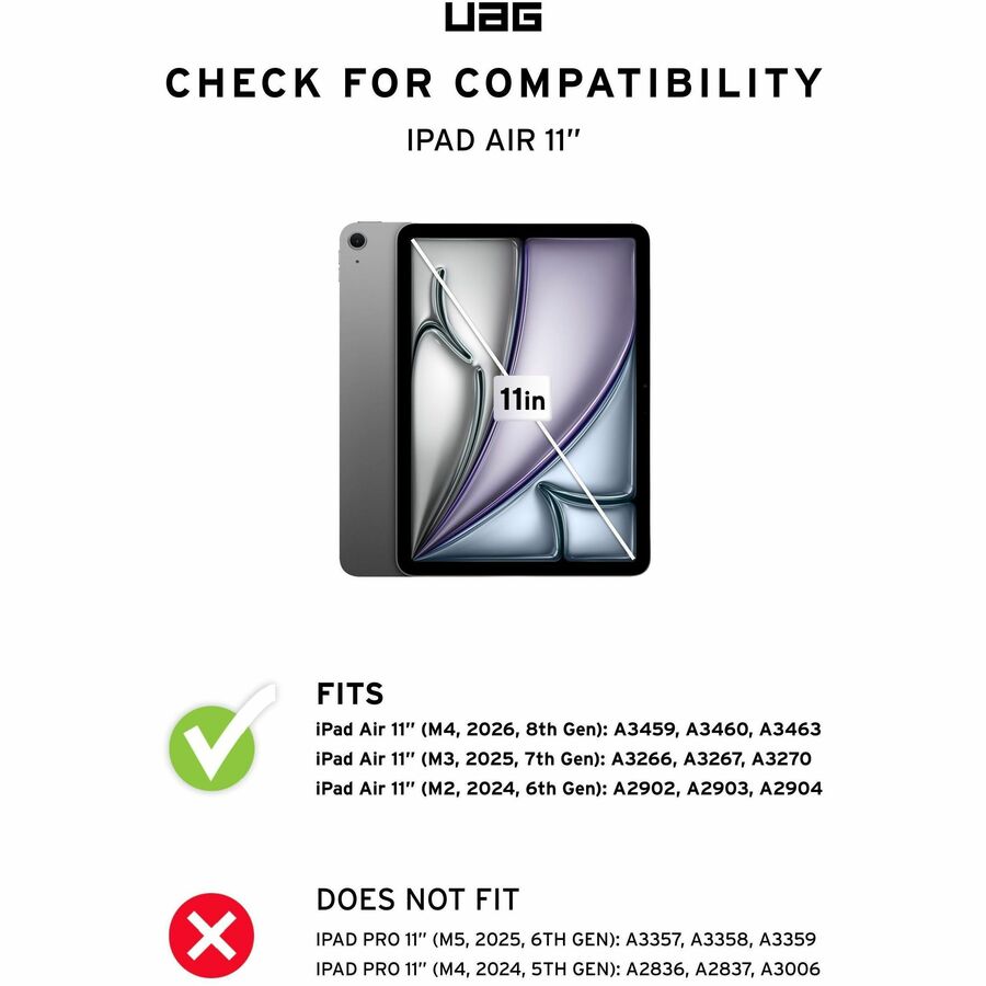 UAG Essential Armor Series iPad Air 11" (M2, 6th Gen, 2024) Folio Case / Essential Armor iPad Air 11" (M3, 7th Gen, 2025) Folio Case - Cloud Blue