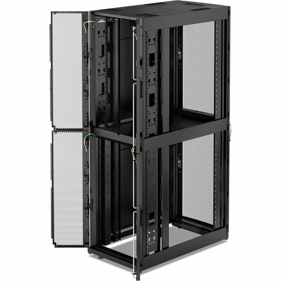 APC NetShelter SX Colocation Enclosure, 2 x 20U, 600W x 1070D mm, w/ Sides, Black [TAA]