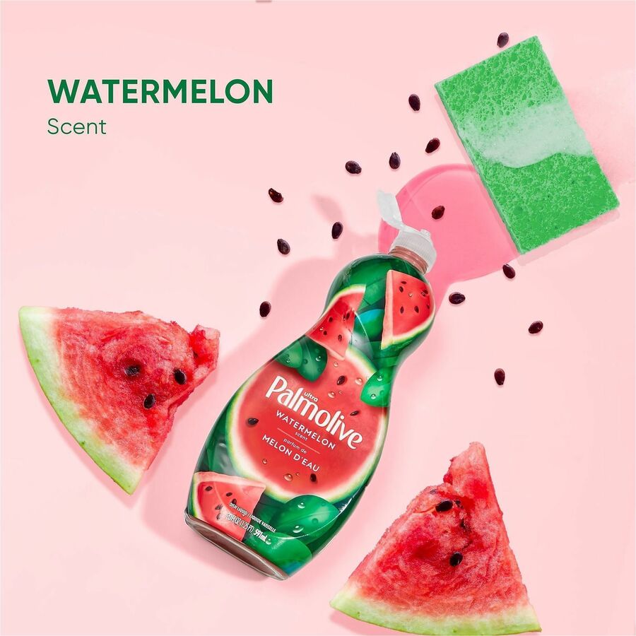 Palmolive Ultra Strength Watermelon Dish Soap - For Multipurpose - Liquid - 20 fl oz (0.6 quart) - Watermelon Scent - Recommended For: Grease Remover, Food Remover, Odor Remover - Paraben-free, Phosphate-free, Versatile, Kosher - Watermelon Bottle - 9 / C