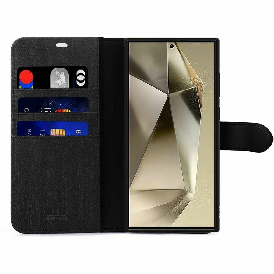 Blu Element Carrying Case (Folio) Samsung Galaxy S25 Ultra Smartphone - Black