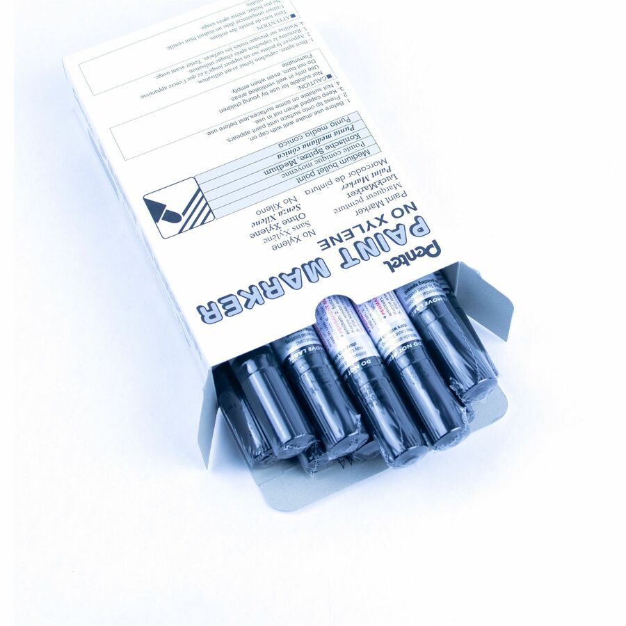 Pentel Paint Marker, Medium Point, Bullet Tip, Black Ink