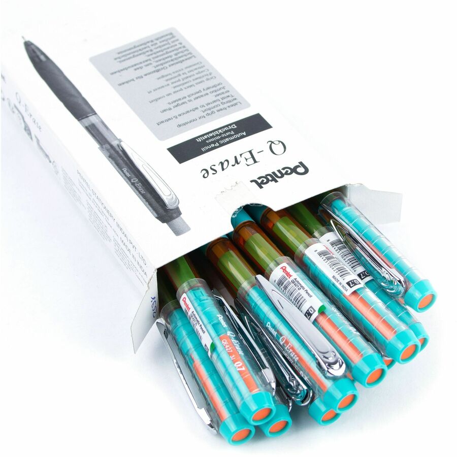 Pentel Q-ERASE Mechanical Pencil, 0.7mm Green Barrel