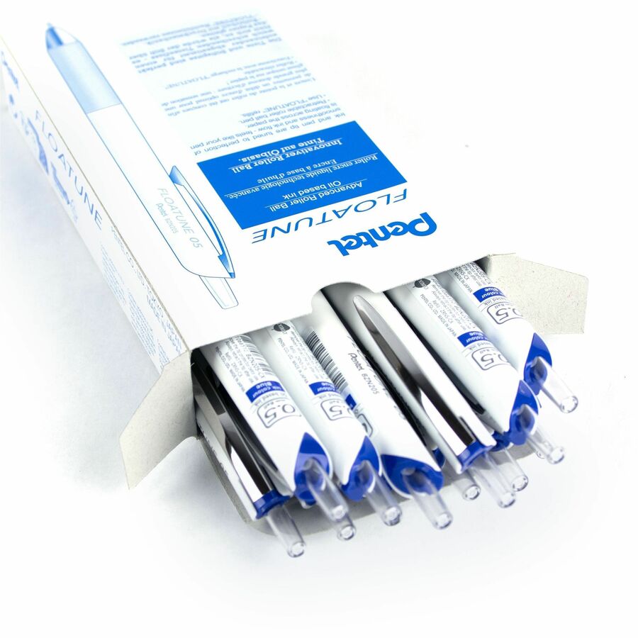 Pentel Floatune, Retractable Advanced Rollerball Pen, 0.5mm Tip, Blue Ink