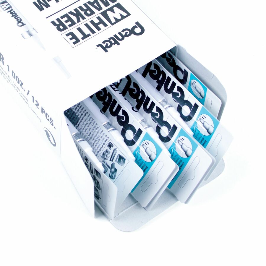 Pentel White Permanent Marker, Medium Point (3.9mm)