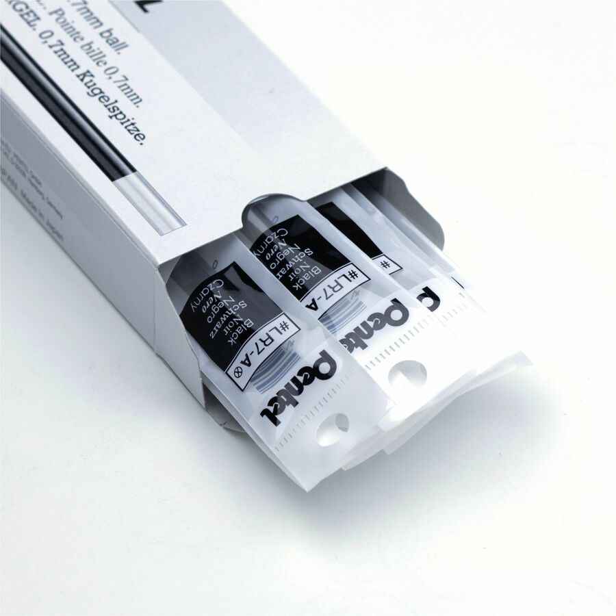 Pentel Refill Ink - For Pentel EnerGel Gel Pen, (0.7mm), Medium Point, Black Ink