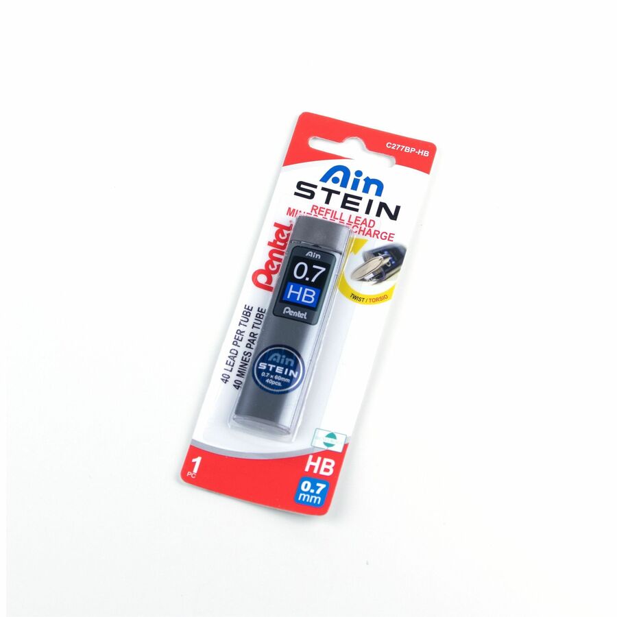 Pentel Ain Stein Lead Refill (0.7mm), HB, 40 Leads per Tube, 1PC Pack