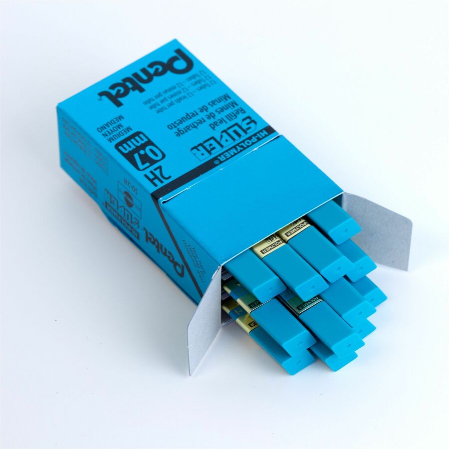 Pentel Super Hi-Polymer Lead Refill (0.7mm), 2H, 12 Leads per Tube