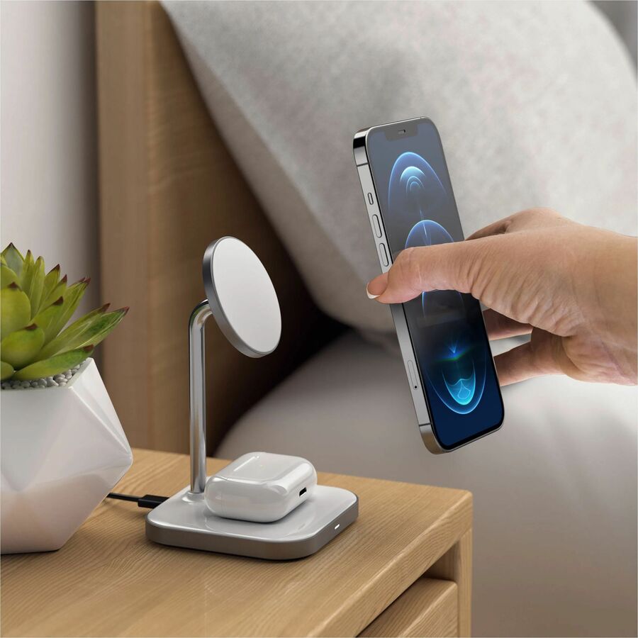 Satechi Aluminum 2-in-1 Magnetic Wireless Charging Stand