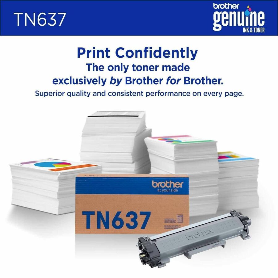 Brother TN637C Original Ultra High Yield Laser Toner Cartridge - Cyan Pack - 10,000 pages