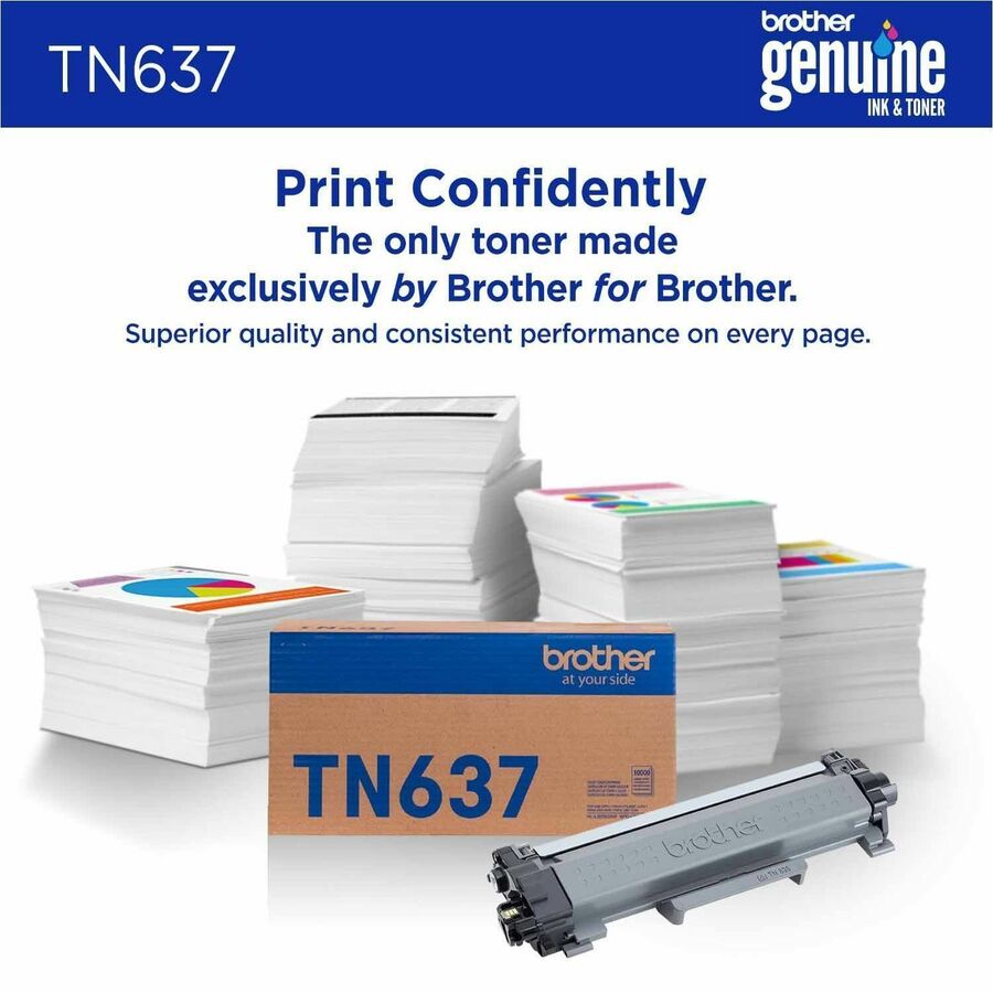 Brother TN637Y Original Ultra High Yield Laser Toner Cartridge - Yellow Pack - 10,000 pages