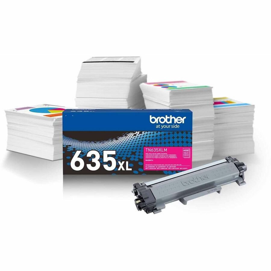 Brother TN635XLM Original High Yield Laser Toner Cartridge - Magenta - 1 Pack - 4500 Pages