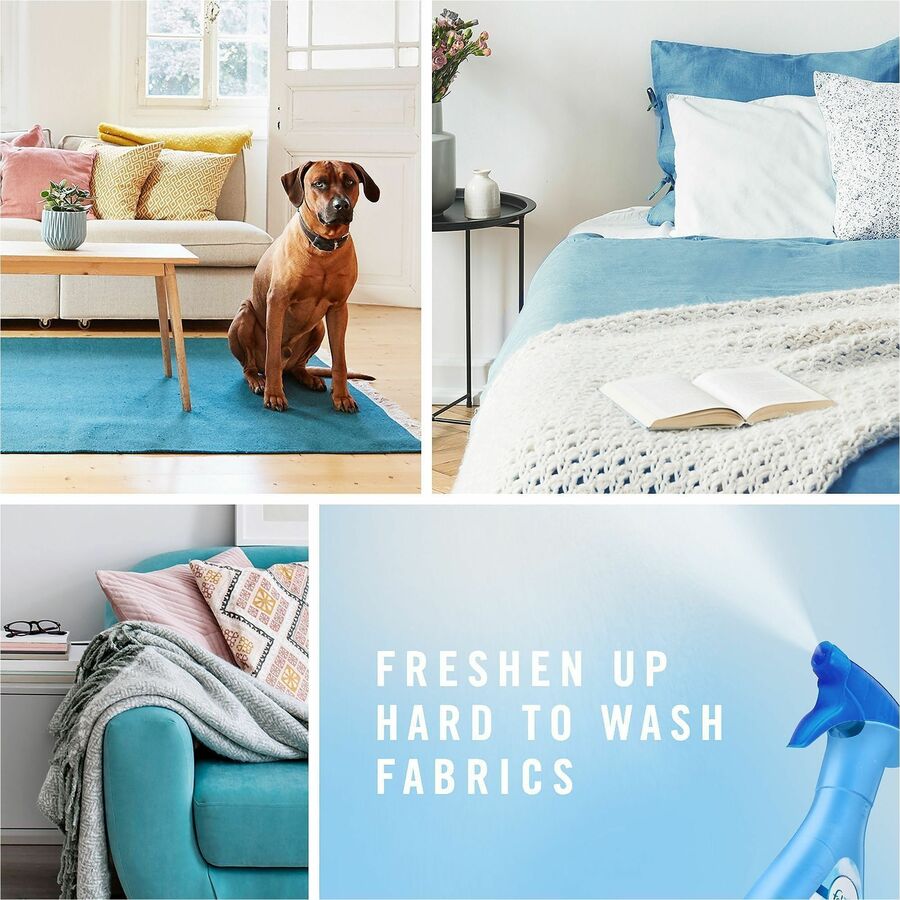 PGC08858CT - Extra-Strength Fabric Refresher Spray eliminates heavy odors that sneak their way into your fabrics. Easily replace pesky odors with long-lasting smells of a freshly cleaned home - even if you haven't cleaned. Use on hard-to-wash fabrics like carpets, furniture, upholstery, bedding, toys and more. Simply turn the nozzle, spray with sweeping motions to lightly mist your fabrics and let dry.