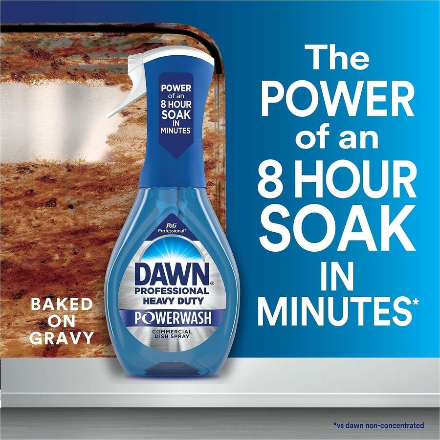 Dawn Pro Hvy Duty Powerwash Spray - For Multipurpose - Spray - 16 fl oz (0.5 quart) - Fresh Scent - Recommended For: Food Remover, Grease Remover, Grime Remover, Scuff Mark Remover, Dirt Remover - Heavy Duty - Blue - 6 / Carton