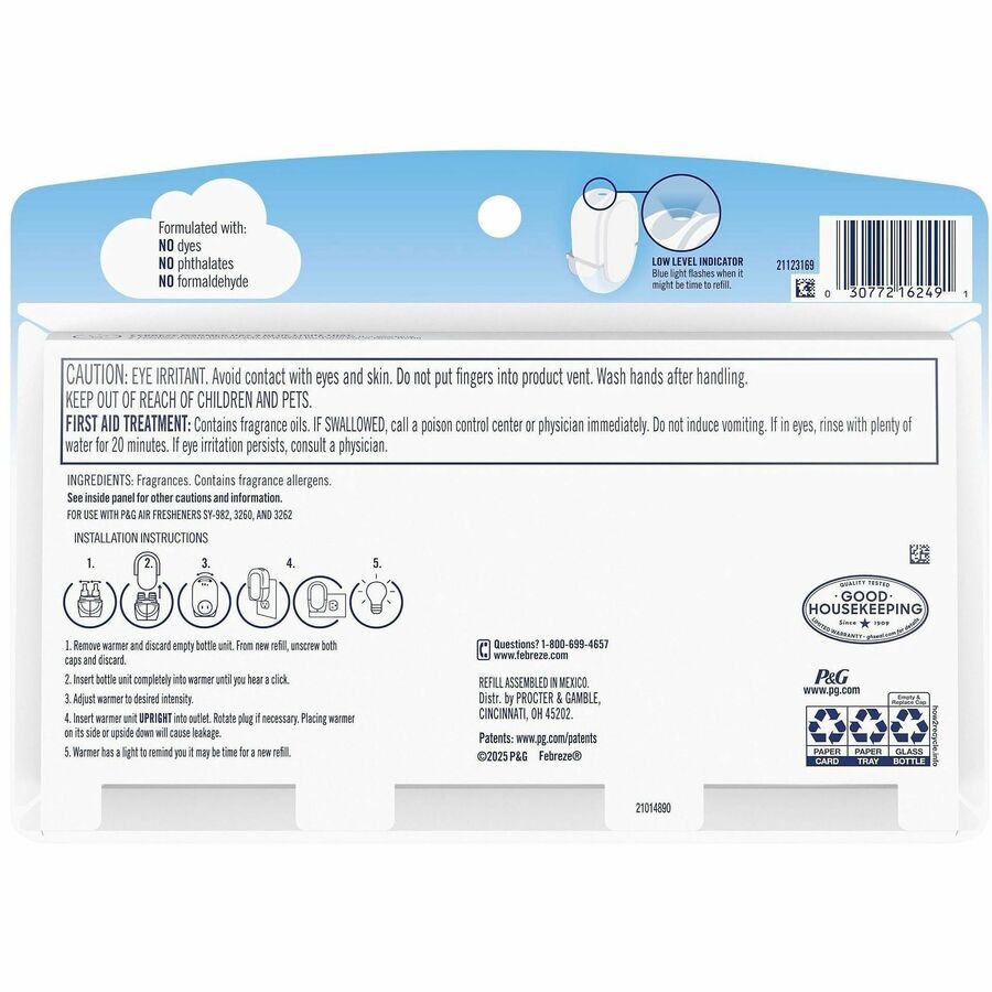 PGC16249 - Fade-Defy PLUG Air Freshener delivers first-day fresh that lasts 50 days (on low setting). Simply refill your Febreze Fade-Defy PLUG with these scent-refill packs, plug in to any outlet in high-traffic areas and enjoy. Use to eliminate unpleasant odors and refresh kitchens, bathrooms and more.