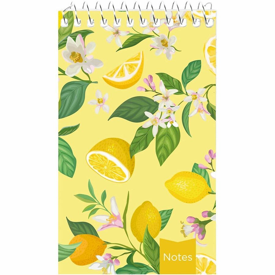 Rediform Xtreme White Memo Book - 60 Sheets - Printed - Wire Bound - White Paper - Assorted Cover - Compact - 4 / Each