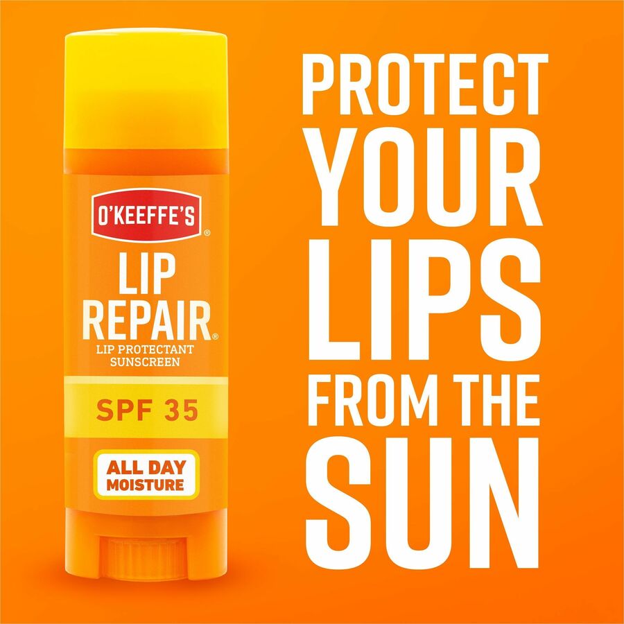 O'Keeffe's SPF 35 Lip Repair - SPF 35 - Applicable on Lip - Skin - Moisturising, UV Resistant, Water Resistant, UVA Protection, UVB Protection - 1 Each
