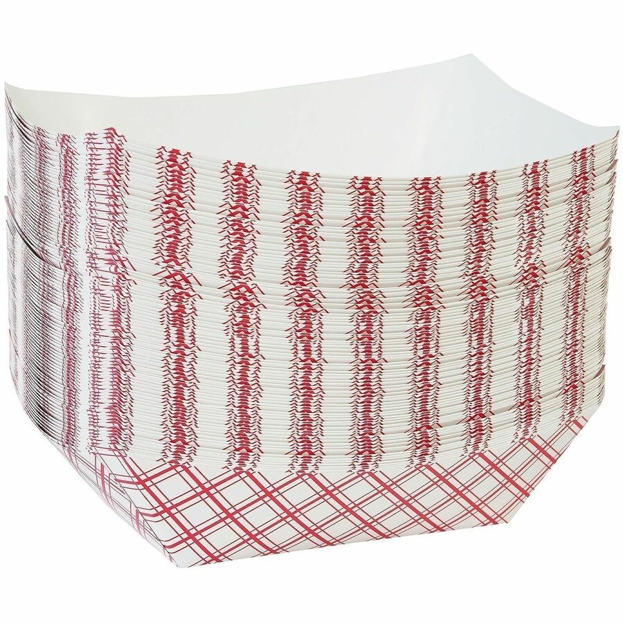 Genuine Joe Paper Food Tray - Food - Disposable - Multi - Paper Body - 1 Carton