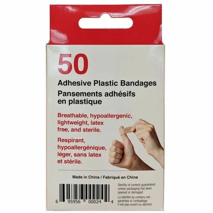 Canadian Red Cross Plastic Bandages - 0.75" x 3"
