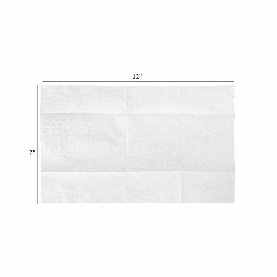 Genuine Joe Low-Fold Dispenser Napkins - Low-fold - White - 1 Carton - Kennedy Office